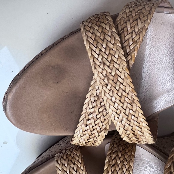 Loeffler Randall Lake Strappy Woven Cork Wedge Size 8 - Picture 8 of 9